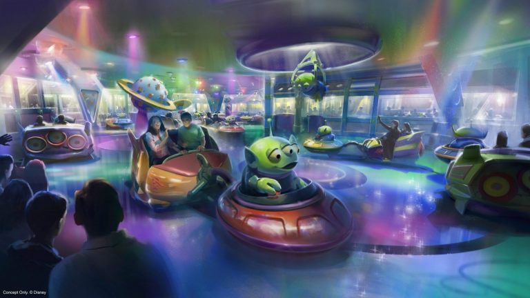 A Disney divulgou mais um esboço da atração Alien Swirling Saucers de Toy Story Land