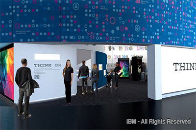 Nova exposição da IBM denominada THINK no pavilhão Innoventions West