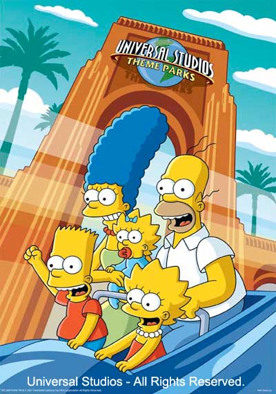 Os Simpsons vêm para os parques Universal Studios – Super Nova Atração inaugura em 2008.