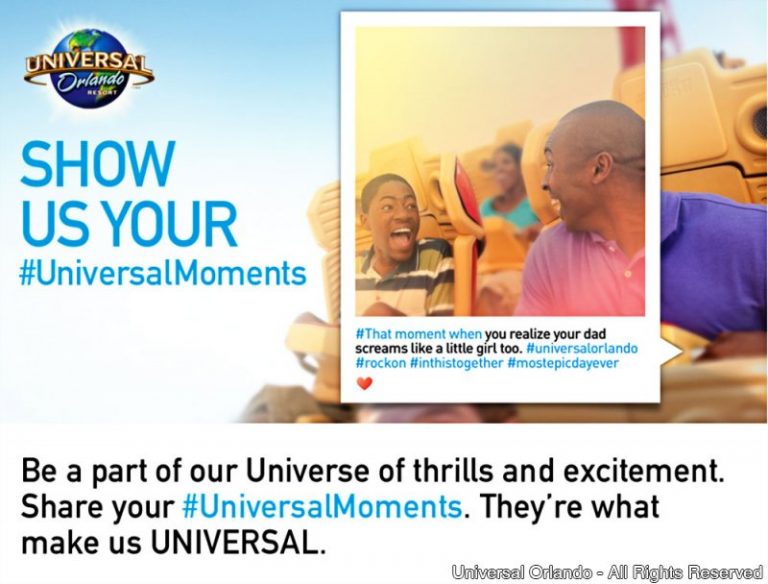 Compartilhe os seus melhores momentos #UniversalMoments
