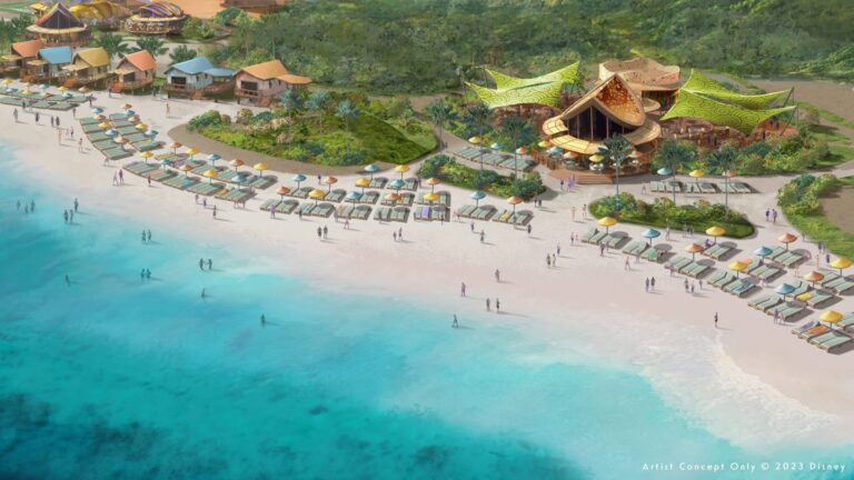 Novo destino de ilha da Disney Cruise Line, em Lighthouse Point, nas Bahamas, receberá hóspedes no verão de 2024
