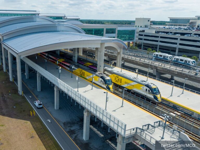 Brightline lança serviço entre o Aeroporto Internacional de Orlando e o sul da Flórida este mês