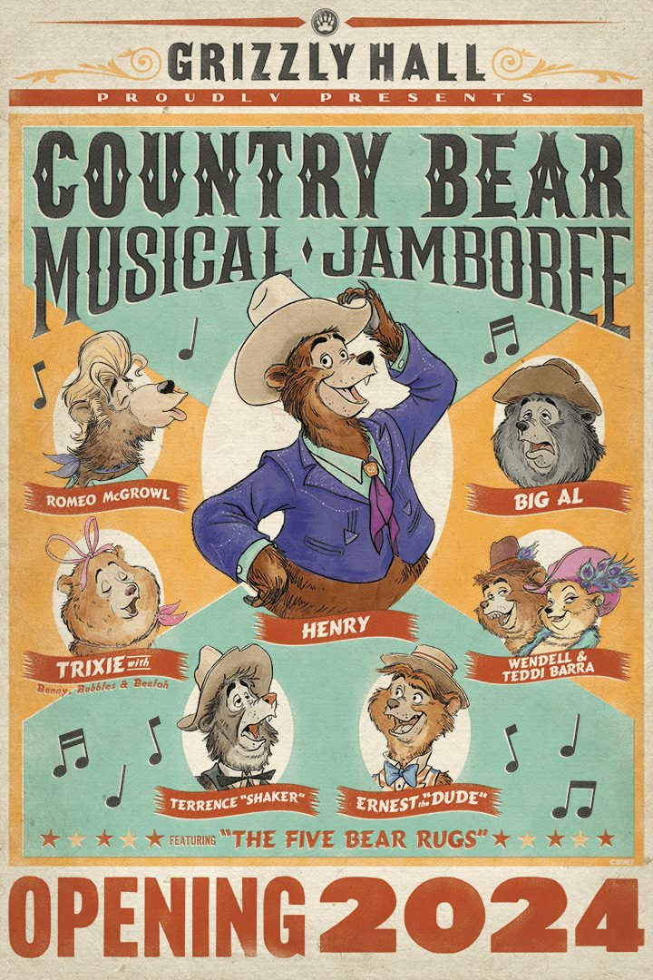 A atração Country Bear Jamboree do Magic Kingdom será reimaginada
