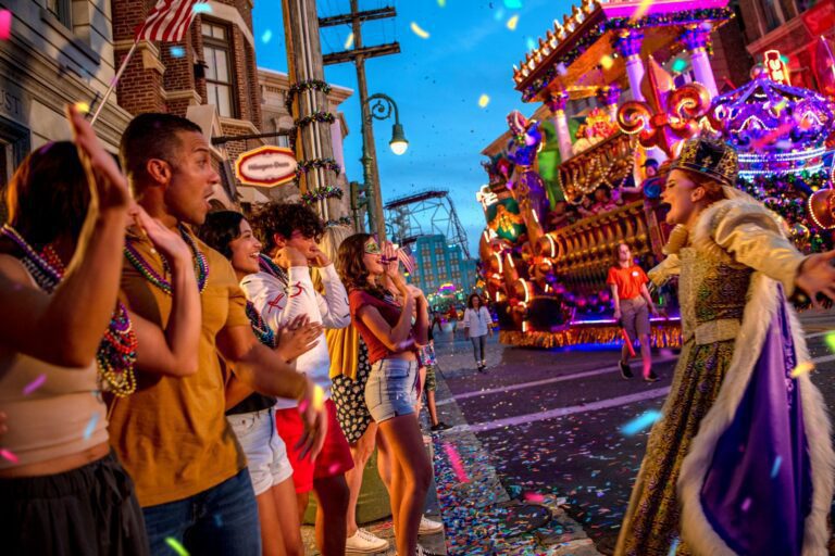 Mardi Gras Float Riding usará fila virtual no Universal Studios Florida