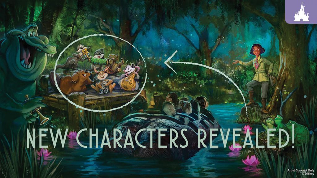 A Disney divulgou detalhes de alguns dos novos personagens de Tiana’s Bayou Adventure