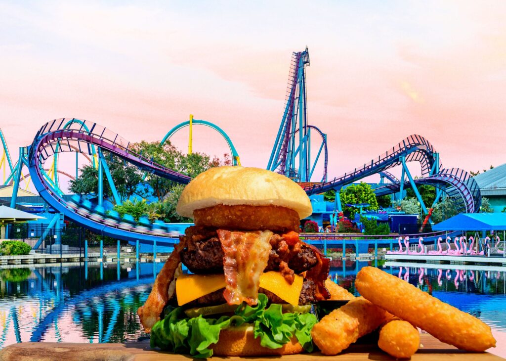 seaworld orlando busch gardens all day dining seaworld burger in front of mako.jpg