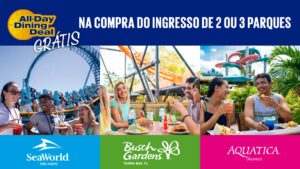 United Parks lança oferta com Plano de Refeição grátis nos ingressos de 2 ou 3 parques