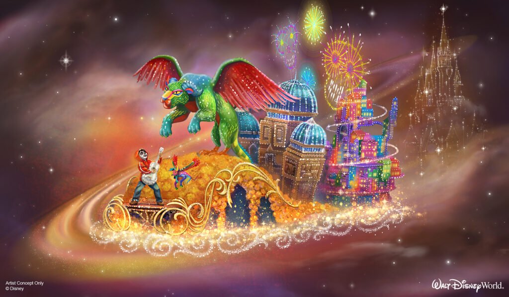 disney starlight dream the night away, coco float